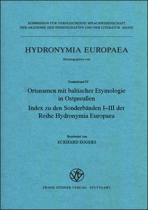 Ortsnamen mit baltischer Etymologie in Ostpreußen de Eckhard Eggers