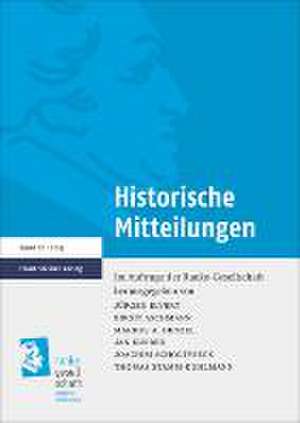 Historische Mitteilungen 27 (2015) de Jürgen Elvert