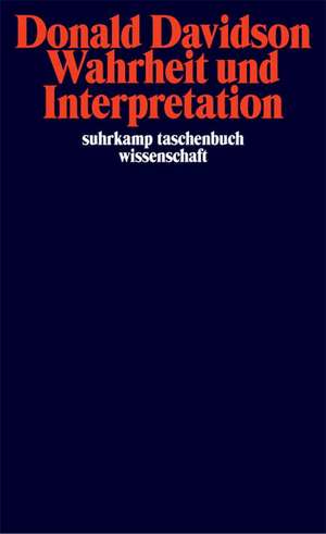 Wahrheit und Interpretation de Donald Davidson