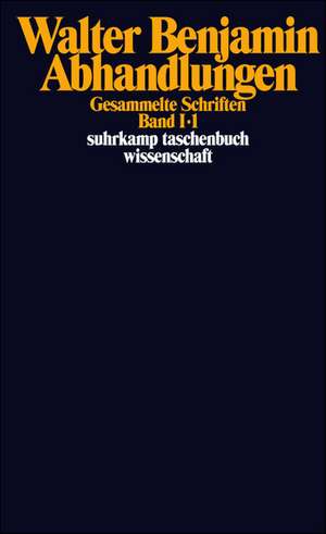 Gesammelte Schriften de Walter Benjamin