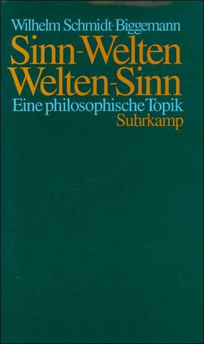 Sinn - Welten, Welten - Sinn de Wilhelm Schmidt-Biggemann