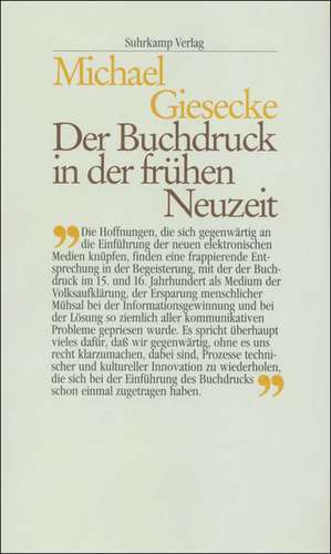 Der Buchdruck in der frühen Neuzeit de Michael Giesecke