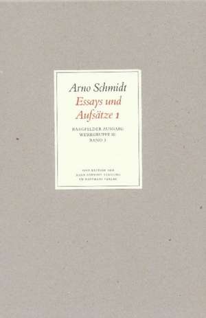 Bargfelder Ausgabe. Standardausgabe. Werkgruppe 3, Band 3 de Arno Schmidt