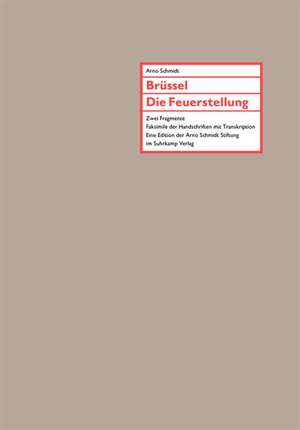 Brüssel. Die Feuerstellung de Arno Schmidt