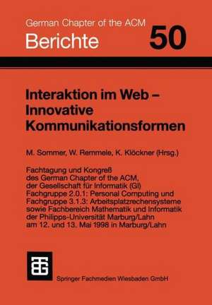 Interaktion im Web — Innovative Kommunikationsformen de Manfred Sommer