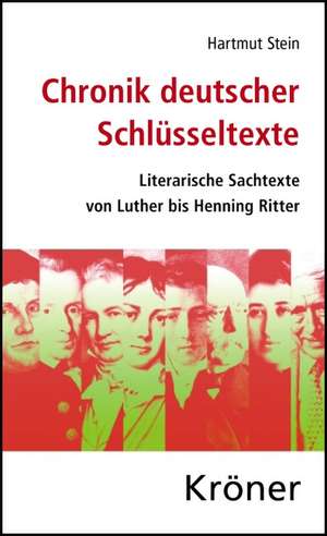 Chronik deutscher Schlüsseltexte de Hartmut Stein