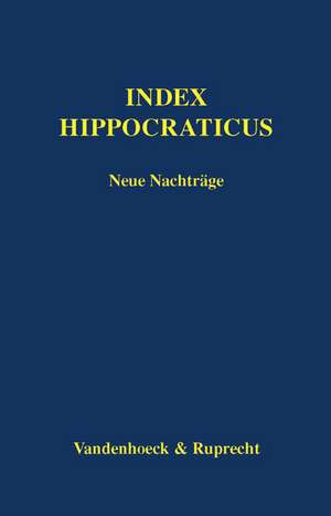 Index Hippocraticus: Neue Nachtrage de Anargyros Anastassiou