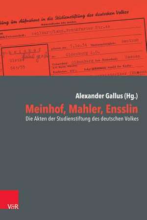 Meinhof, Mahler, Ensslin de Alexander Gallus