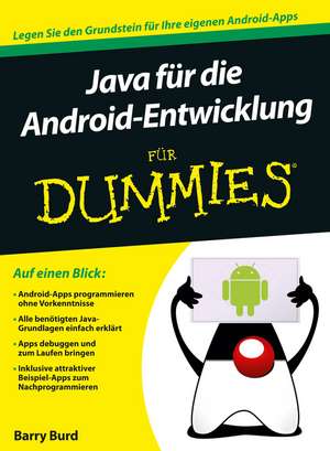 Java für Android–Entwicklung für Dummies de B Burd