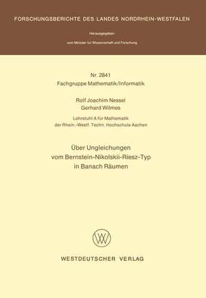 Über Ungleichungen vom Bernstein-Nikolskii-Riesz-Typ in Banach Räumen de Rolf Joachim Nessel