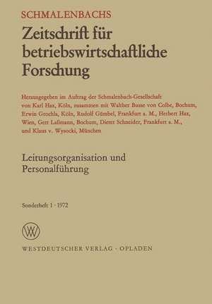 Leitungsorganisation und Personalführung de W. Busse von Colbe