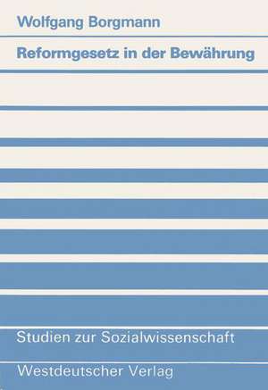 Reformgesetz in der Bewährung: Theorie und Praxis des Betriebsverfassungsgesetzes von 1972 de Wolfgang Borgmann