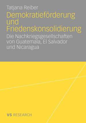 Demokratieförderung und Friedenskonsolidierung: Die Nachkriegsgesellschaften von Guatemala, El Salvador und Nicaragua de Tatjana Reiber