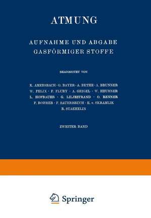 Atmung: Aufnahme und Abgabe Gasförmiger Stoffe de K. Amersbach