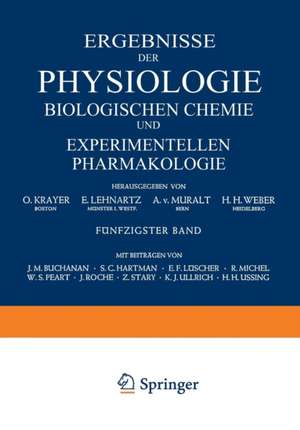 Ergebnisse der Physiologie Biologischen Chemie und Experimentellen Pharmakologie de O. Krayer