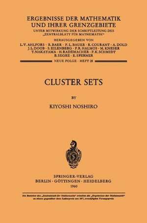 Cluster Sets de Kiyoshi Noshiro