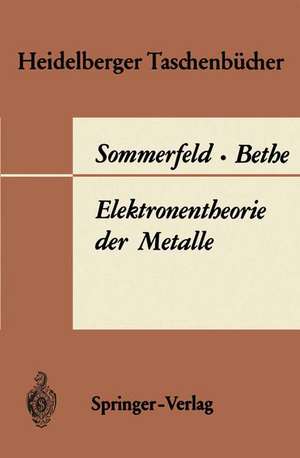 Elektronentheorie der Metalle de A. Sommerfeld