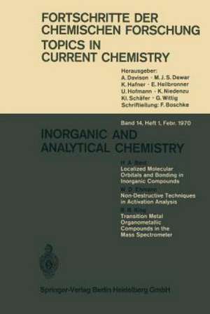 Inorganic and Analytical Chemistry de H. A. Bent