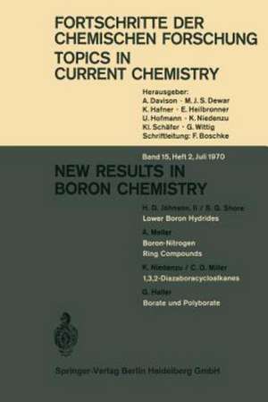 New Results in Boron Chemistry de H. D. Johnson II