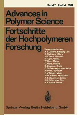 Fortschritte der Hochpolymeren Forschung de H.-J. Cantow