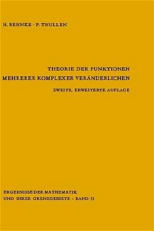 Theorie der Funktionen mehrerer komplexer Veränderlichen de W. Barth