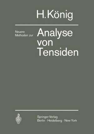 Neuere Methoden zur Analyse von Tensiden de Hans König