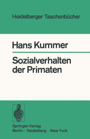 Sozialverhalten der Primaten de H. Kummer