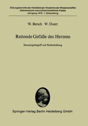 Reitende Gefäße des Herzens: Homologiebegriff und Reihenbildung de W. Bersch