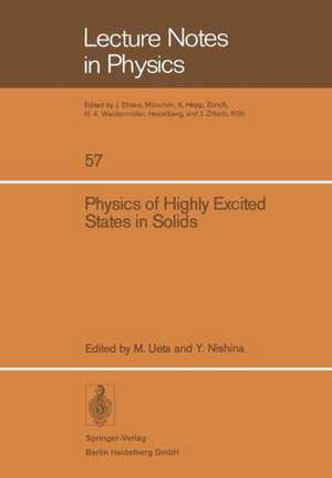 Physics of Highly Excited States in Solids: Proceedings of the 1975 Oji Seminar at Tomakomai, Japan, September 9–13, 1975 de M. Ueta