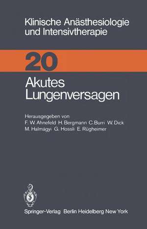 Akutes Lungenversagen de Friedrich Wilhelm Ahnefeld