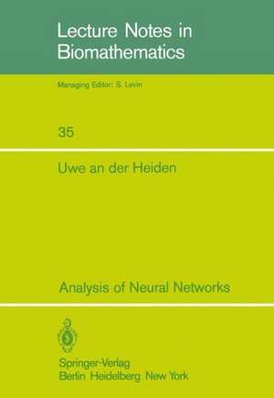 Analysis of Neural Networks de U. an der Heiden