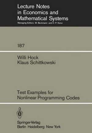 Test Examples for Nonlinear Programming Codes de W. Hock