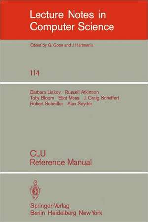 CLU: Reference Manual de B. Liskov