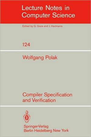 Compiler Specification and Verification de W. Polak