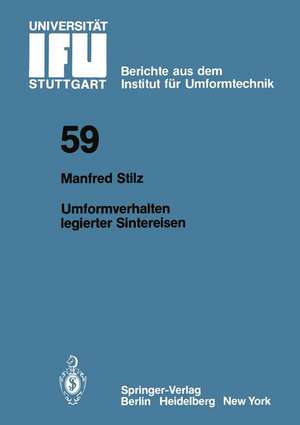 Umformverhalten legierter Sintereisen de M. Stilz