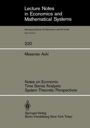 Notes on Economic Time Series Analysis: System Theoretic Perspectives de Masanao Aoki