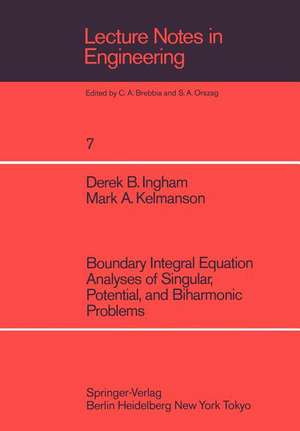 Boundary Integral Equation Analyses of Singular, Potential, and Biharmonic Problems de D. Bingham