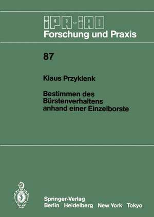 Bestimmen des Bürstenverhaltens anhand einer Einzelborste de Klaus Przyklenk