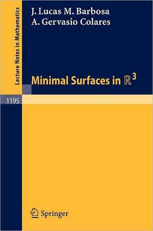 Minimal Surfaces in R 3 de J.Lucas M. Barbosa