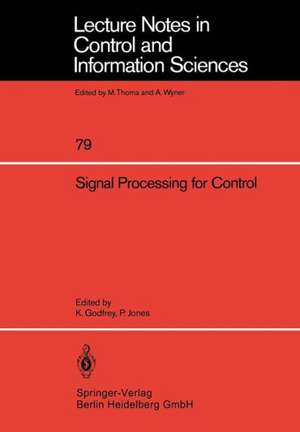 Signal Processing for Control de Keith Godfrey