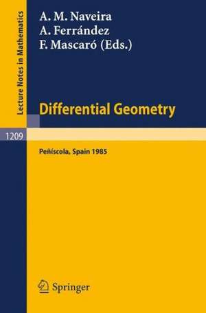 Differential Geometry, Peniscola 1985: Proceedings of the 2nd International Symposium held at Peniscola, Spain, June 2-9, 1985 de Antonio M. Naveira