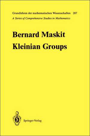 Kleinian Groups de Bernard Maskit