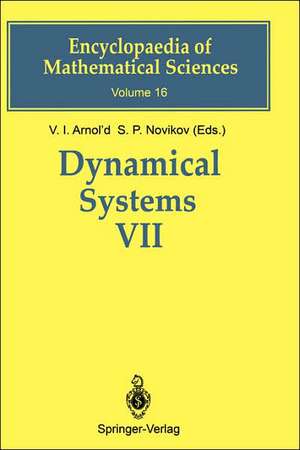 Dynamical Systems VII: Integrable Systems Nonholonomic Dynamical Systems de V.I. Arnol'd