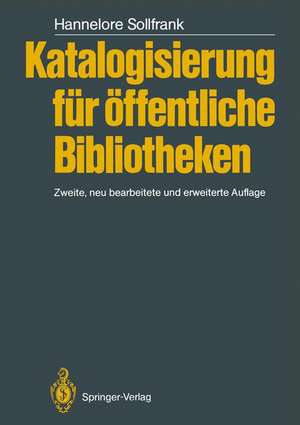 Katalogisierung für Öffentliche Bibliotheken de Hannelore Sollfrank