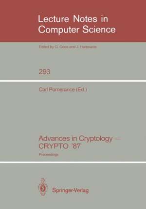 Advances in Cryptology - Crypto '87