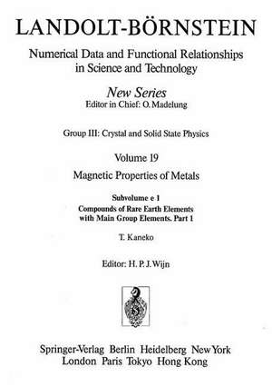 Compounds of Rare Earth Elements with Main Group Elements / Verbindungen der seltenen Erden mit Elementen der Hauptgruppen 1 de T. Kaneko