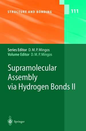 Supramolecular Assembly via Hydrogen Bonds II de David M.P. Mingos