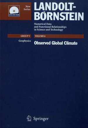 Observed Global Climate de Michael Hantel