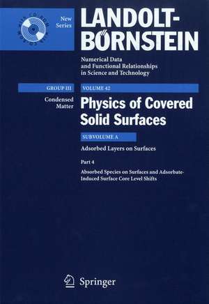 Adsorbed Species on Surfaces and Adsorbate-Induced Surface Core Level Shifts de H. P. Bonzel