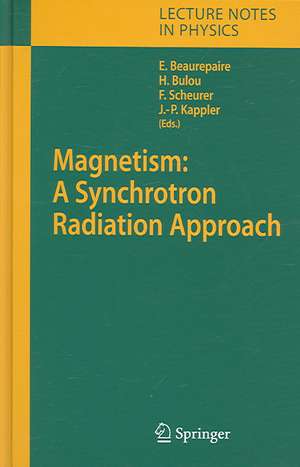 Magnetism: A Synchrotron Radiation Approach de Eric Beaurepaire